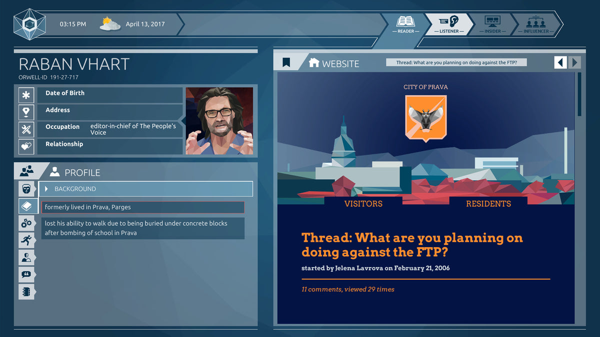 Orwell: Ignorance is Strength (PC) - Steam Key - EUROPE