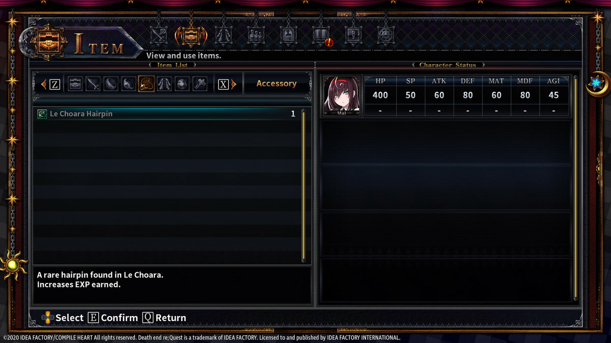 Death end re;Quest 2 - EXP Booster Equipment (PC) - Steam Key - EUROPE