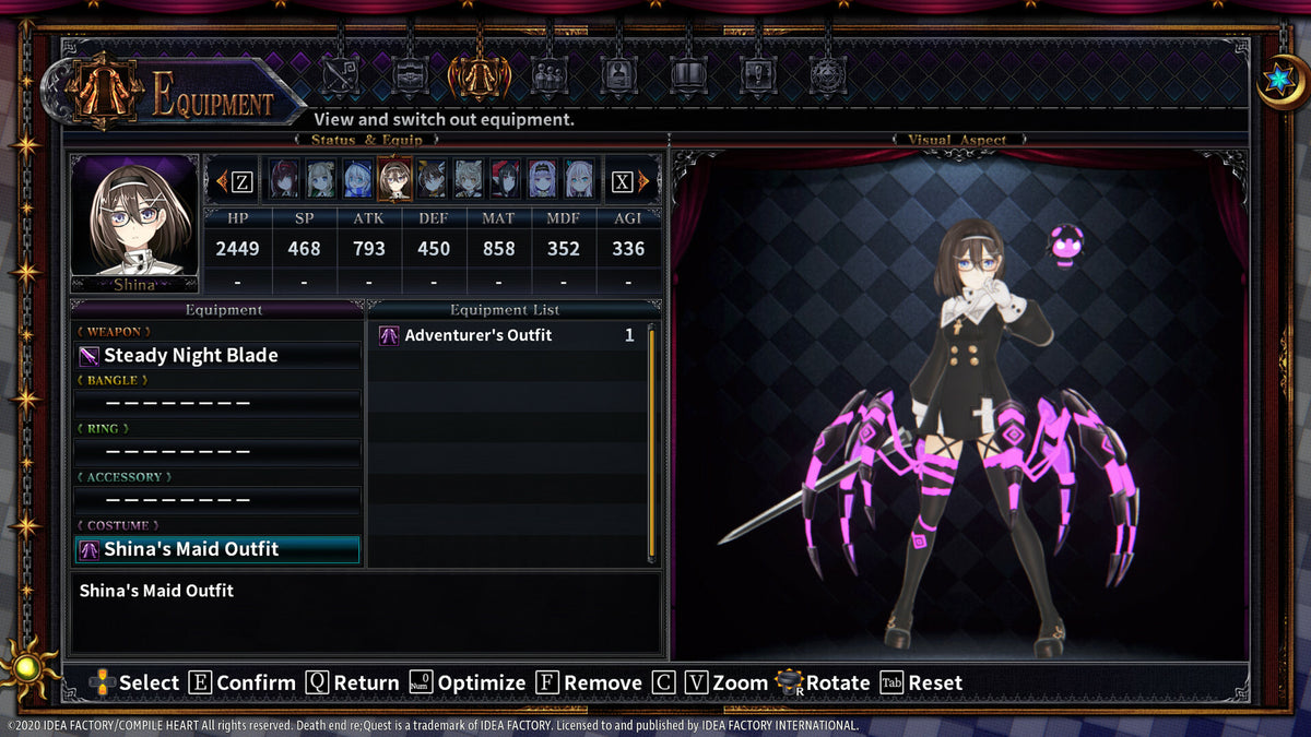 Death end re;Quest 2 - Shina's Maid Outfit (PC) - Steam Key - GLOBAL