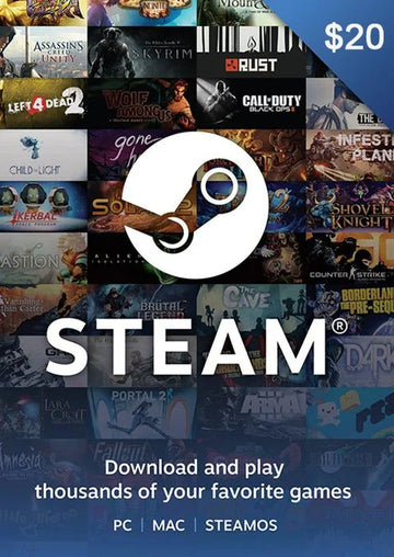 Steam Gift Card 20 USD - Steam Key - United States