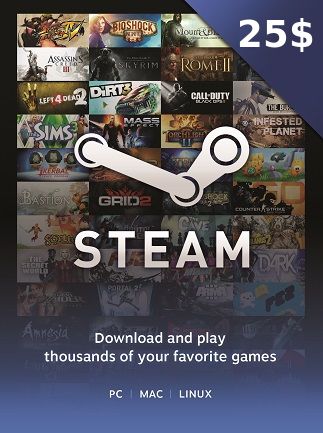 Steam Gift Card 25 USD - Steam Key  - ARGENTINA