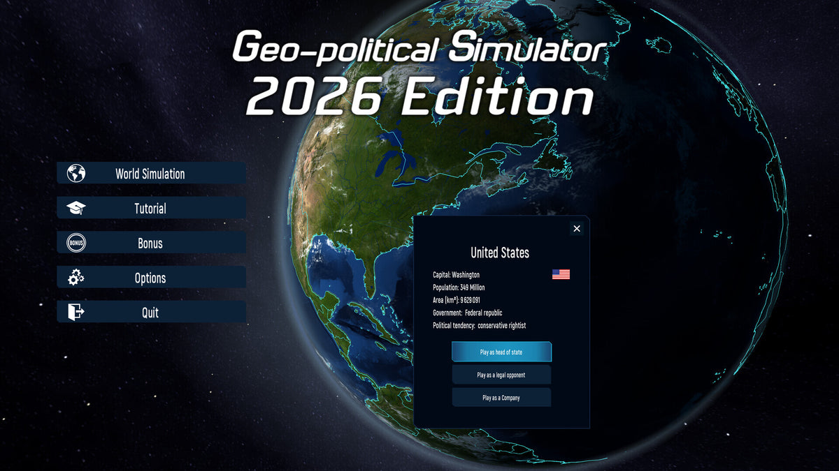 Geo-Political Simulator 2026 Edition (PC) - Steam Key - LATAM