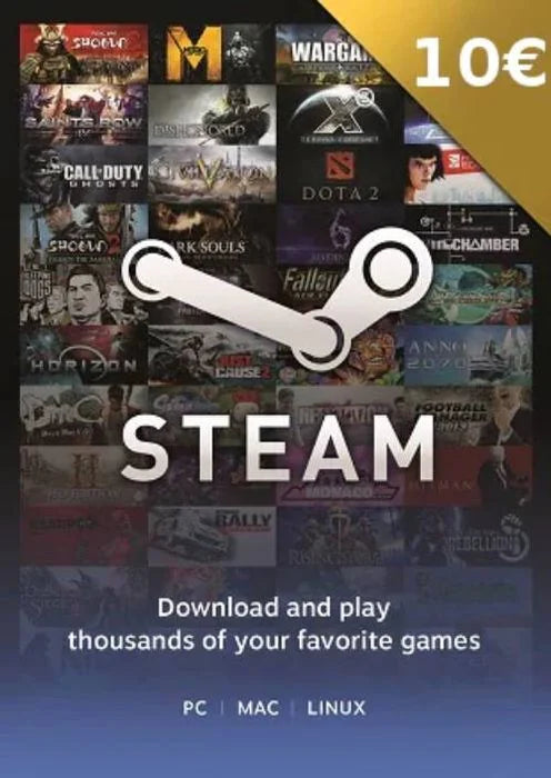 Steam Gift Card 10 EUR - Steam Key - Europe
