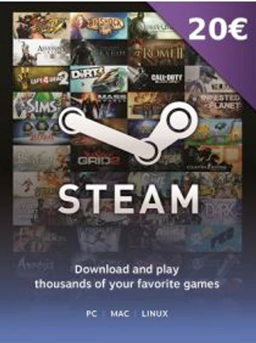 Steam Gift Card 20 EUR - Steam Key - Europe
